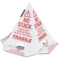 No Stack Pallet Cones, English/French/Spanish, 8" x 8" x 10", White/Red Print, PK50 CONERD